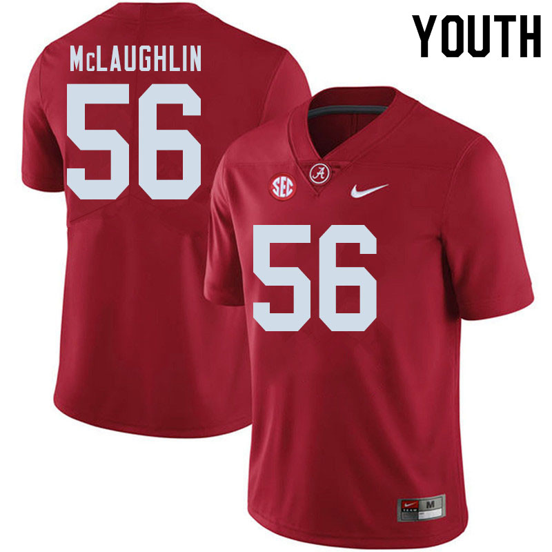 Youth #56 Seth McLaughlin Alabama Crimson Tide College Football Jerseys Sale-Crimson